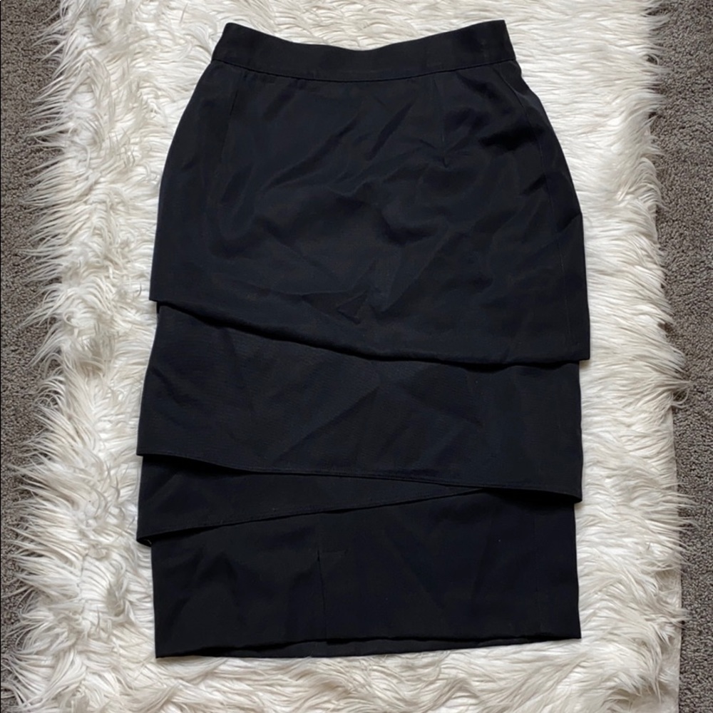 Gianni Versace vintage tiered black skirt